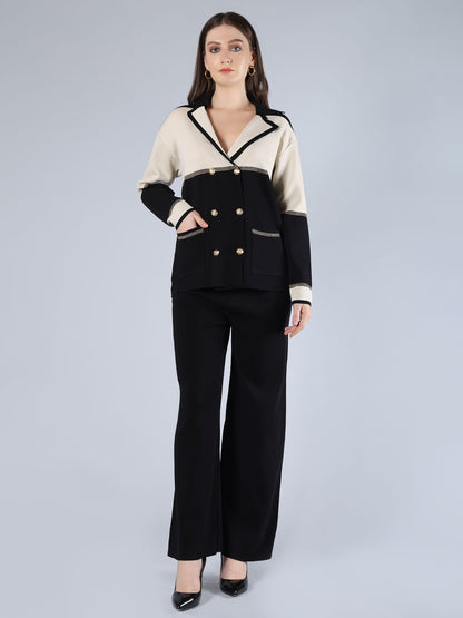 Buttoned Knit Cardigan &amp; Pant Set