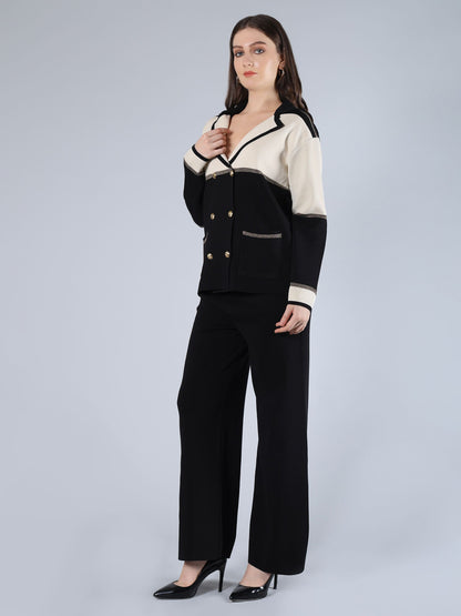 Buttoned Knit Cardigan &amp; Pant Set