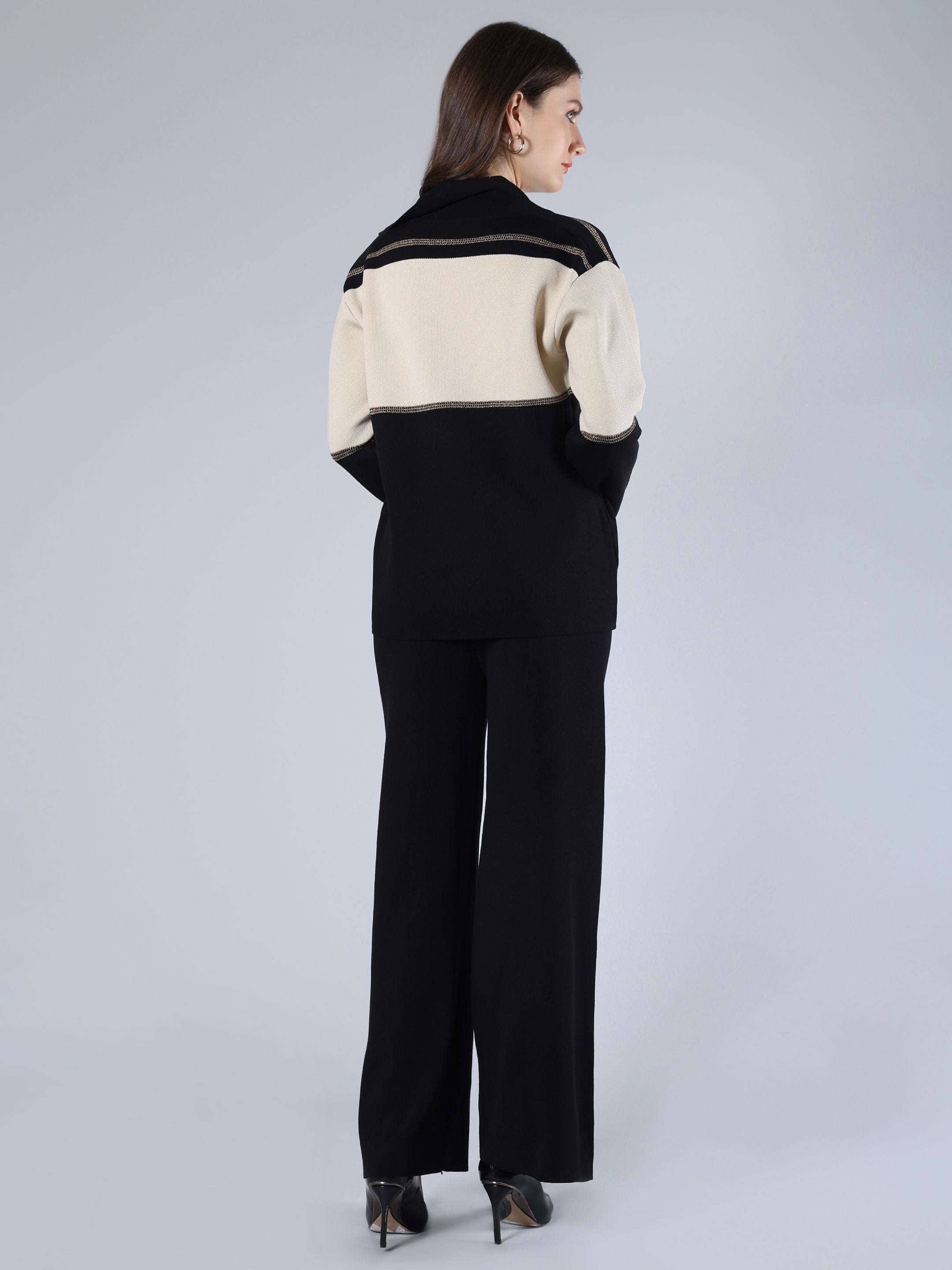 Buttoned Knit Cardigan &amp; Pant Set