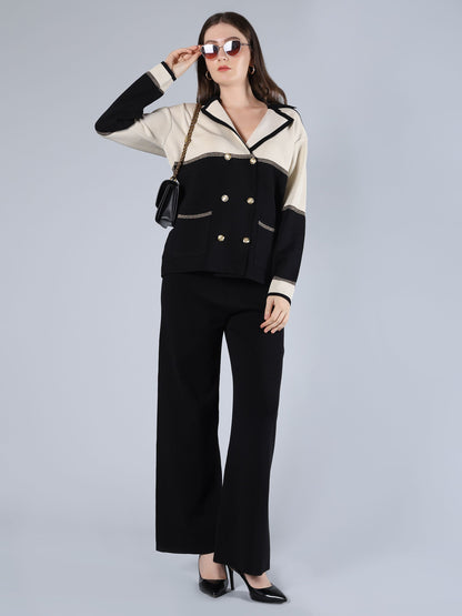 Buttoned Knit Cardigan &amp; Pant Set