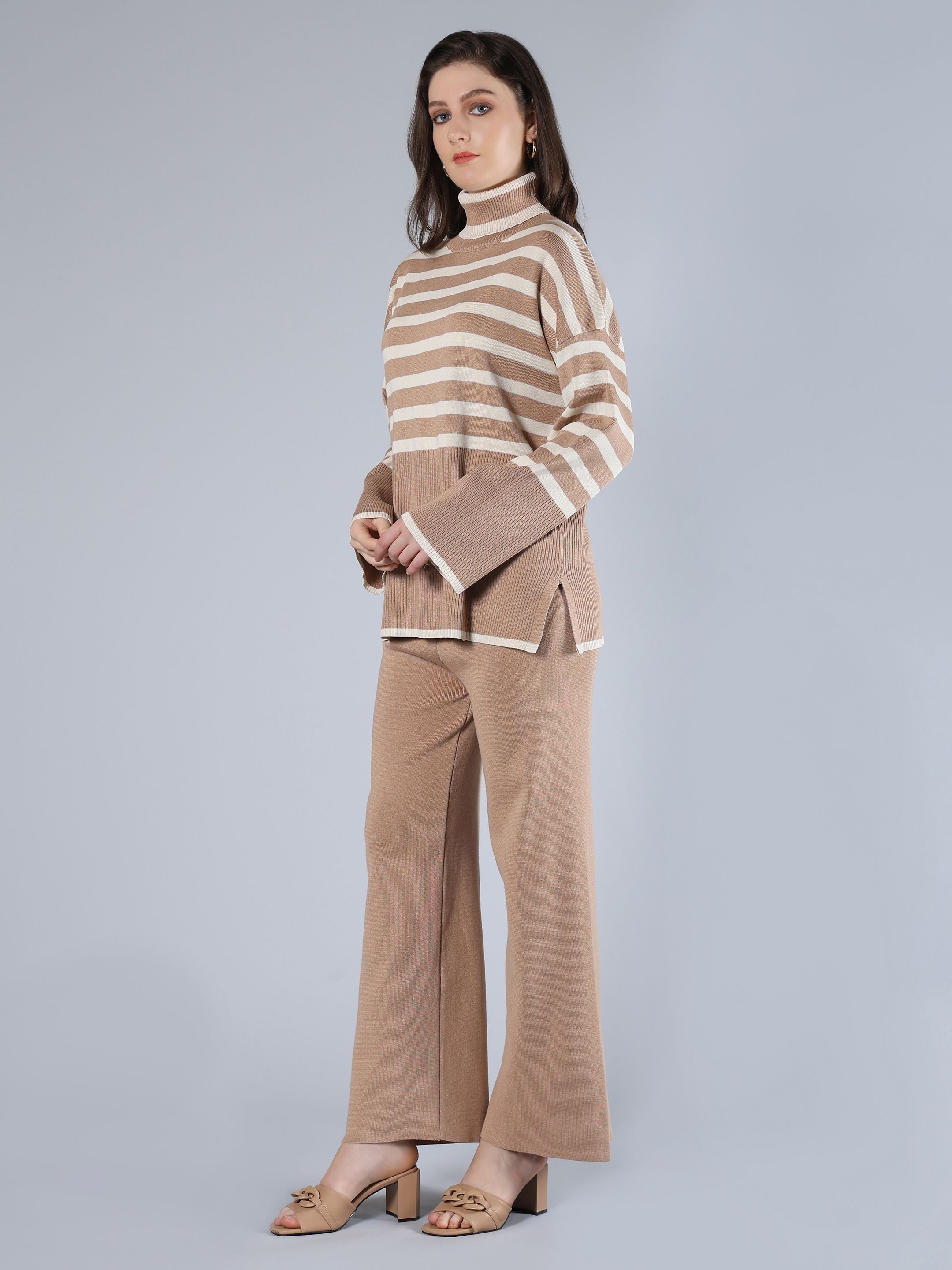 Striped Knitted Two Piece Set