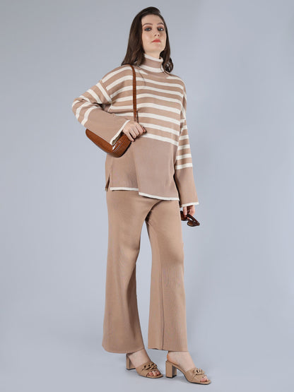 Striped Knitted Two Piece Set