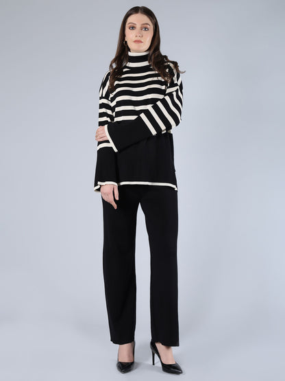 Striped Knitted Two Piece Set