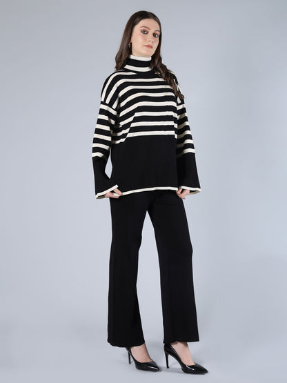 Striped Knitted Two Piece Set