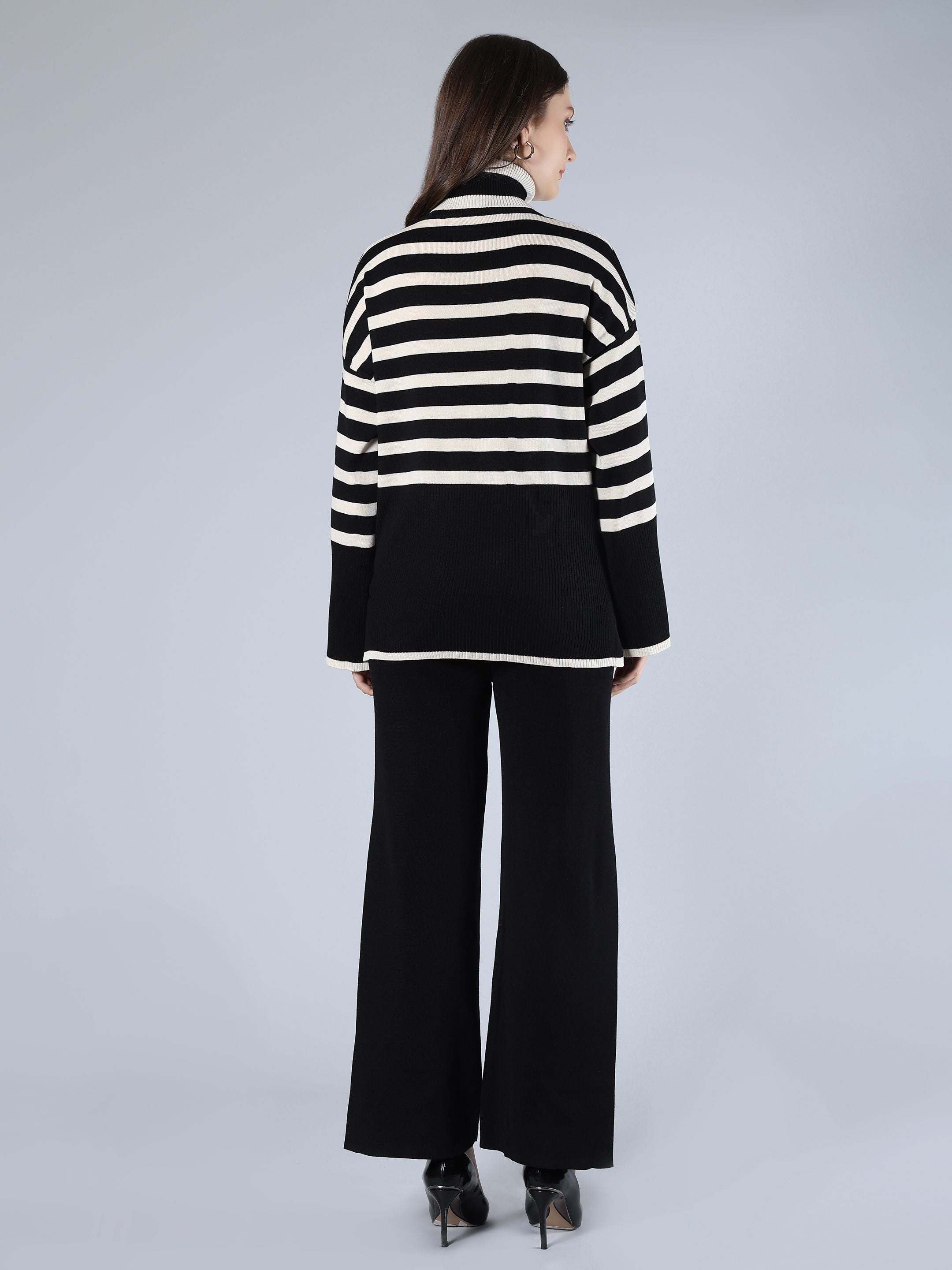 Striped Knitted Two Piece Set