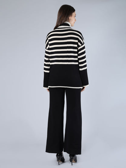 Striped Knitted Two Piece Set