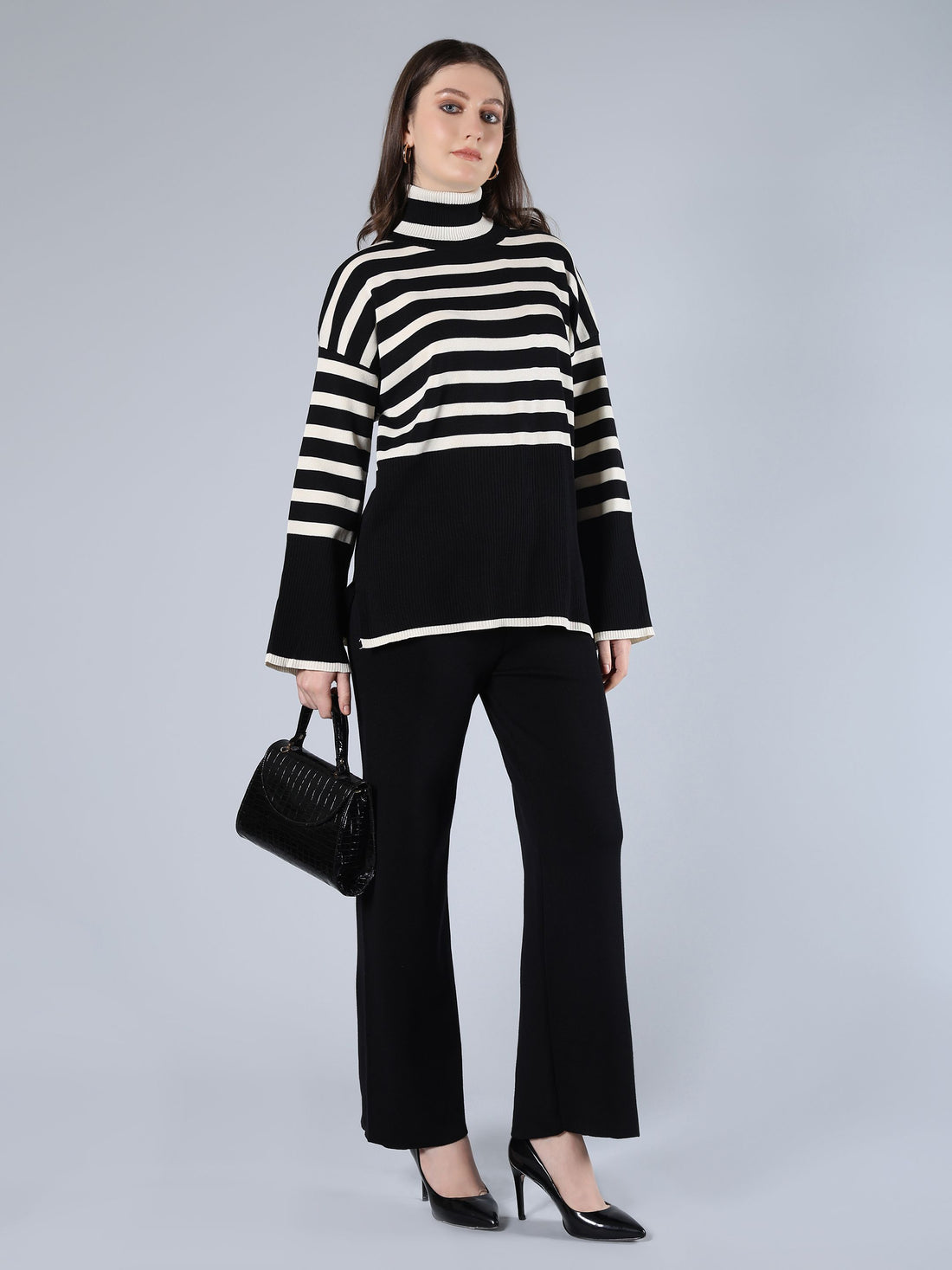 Striped Knitted Two Piece Set