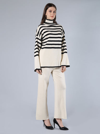 Striped Knitted Two Piece Set