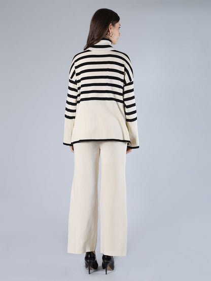 Striped Knitted Two Piece Set