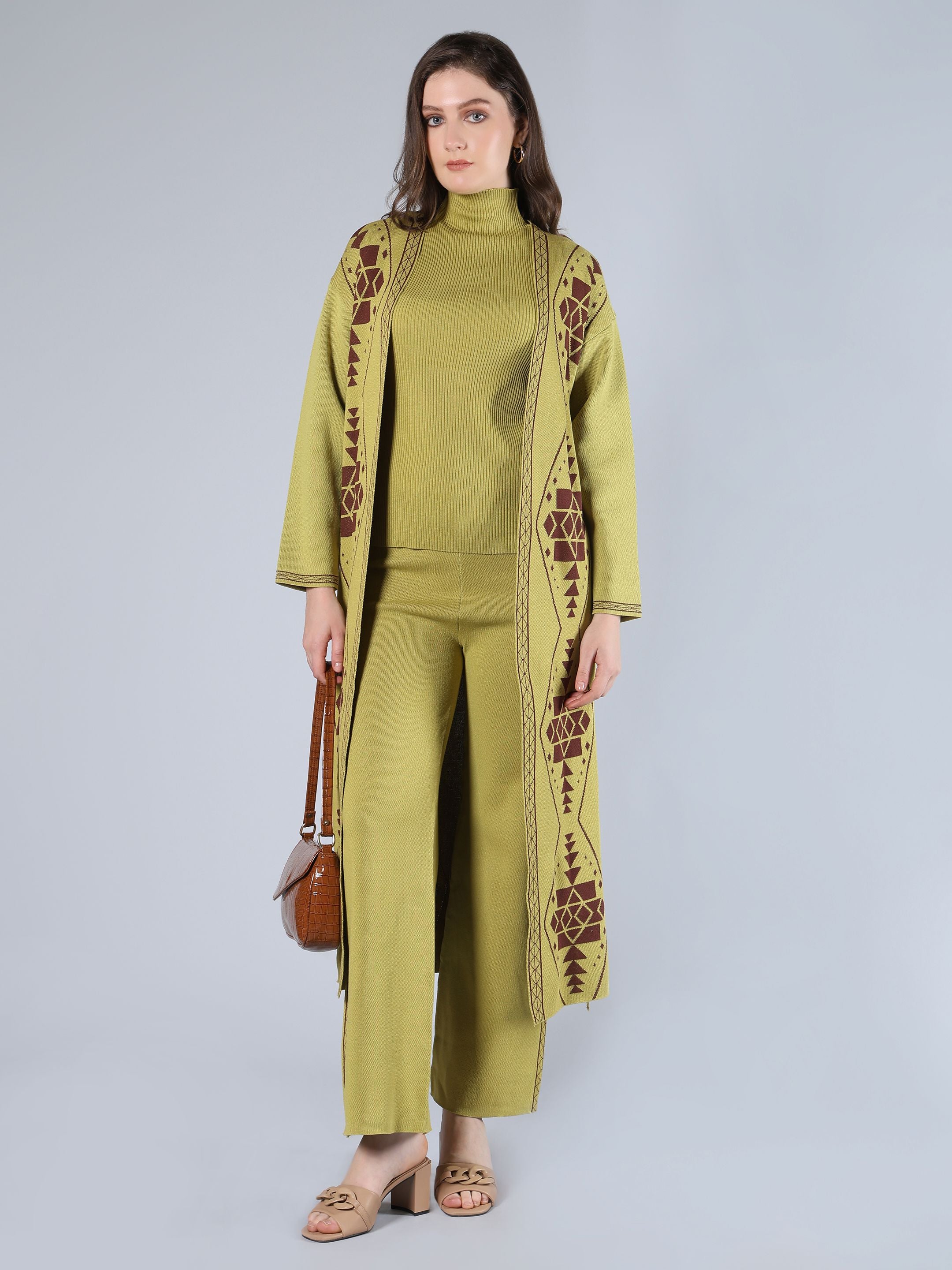 Warm Knitted Three Piece Set