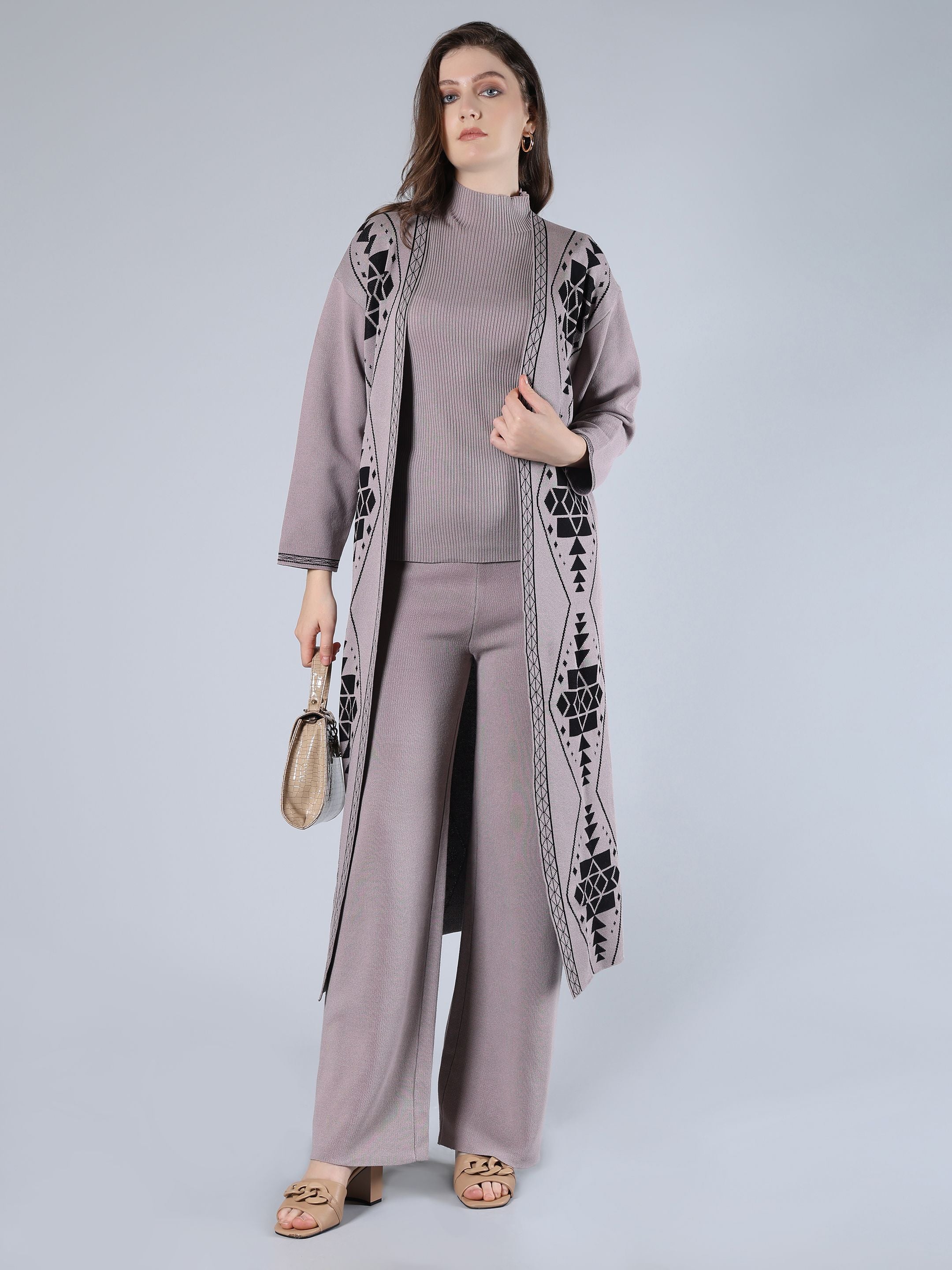 Warm Knitted Three Piece Set