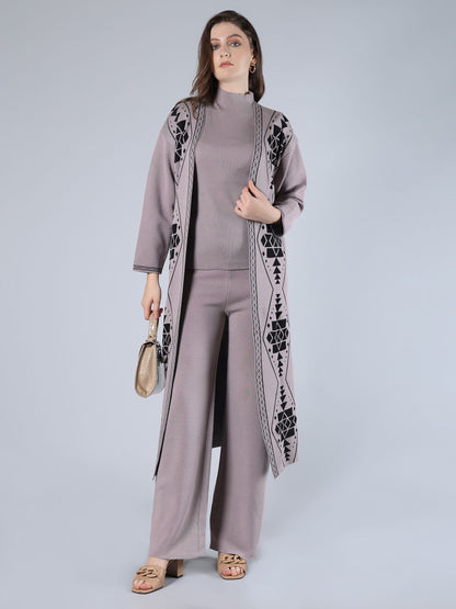 Warm Knitted Three Piece Set
