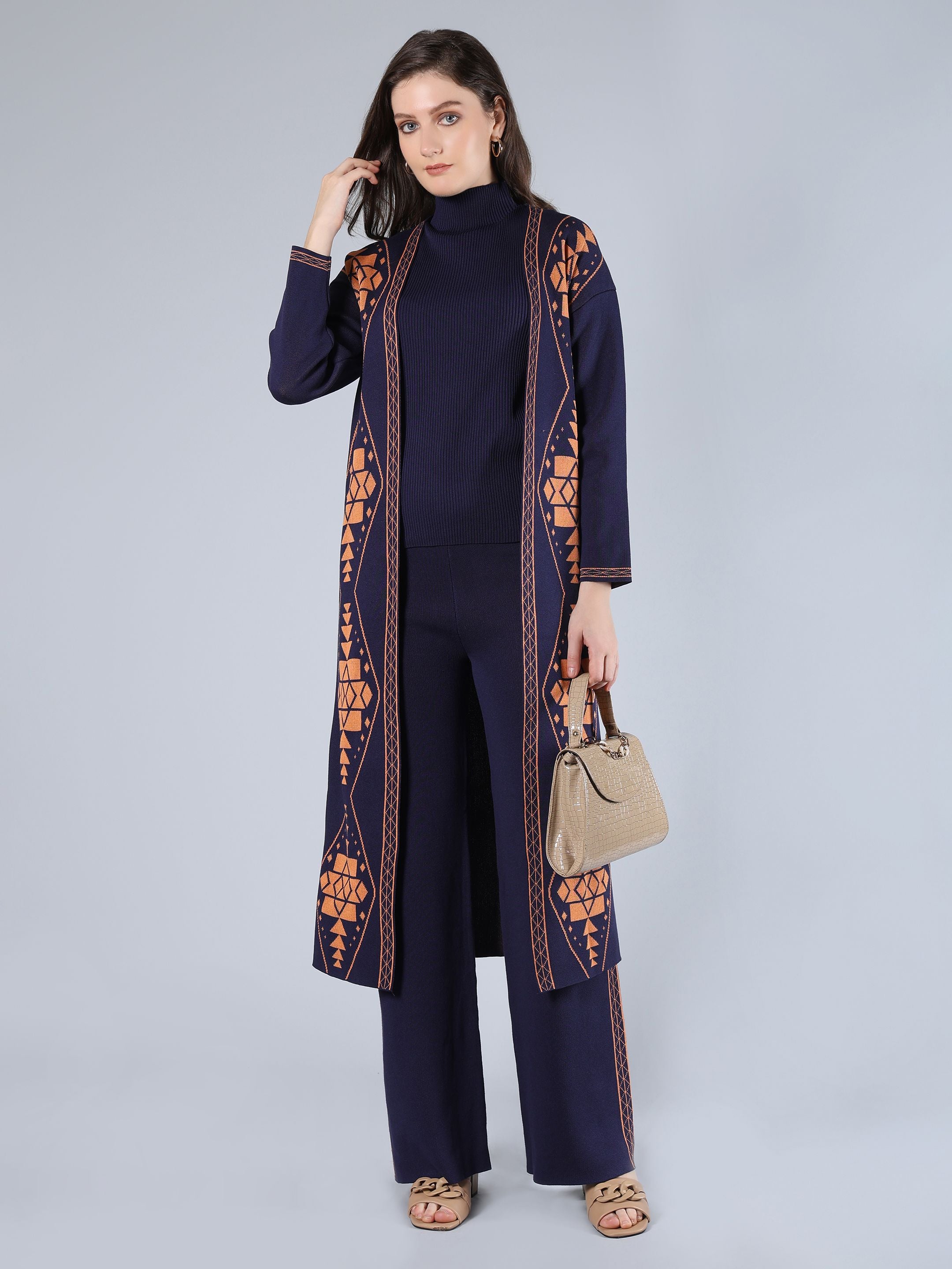 Warm Knitted Three Piece Set