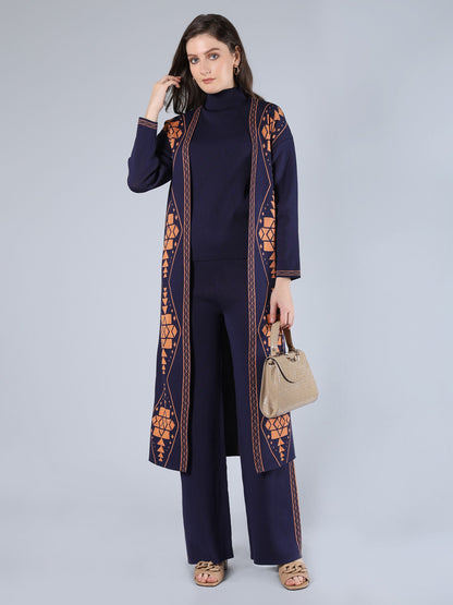 Warm Knitted Three Piece Set