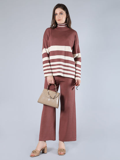 Striped Knitted Two Piece Set