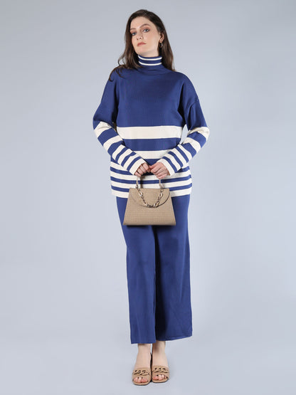 Striped Knitted Two Piece Set