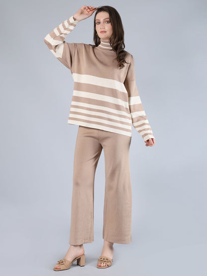 Striped Knitted Two Piece Set