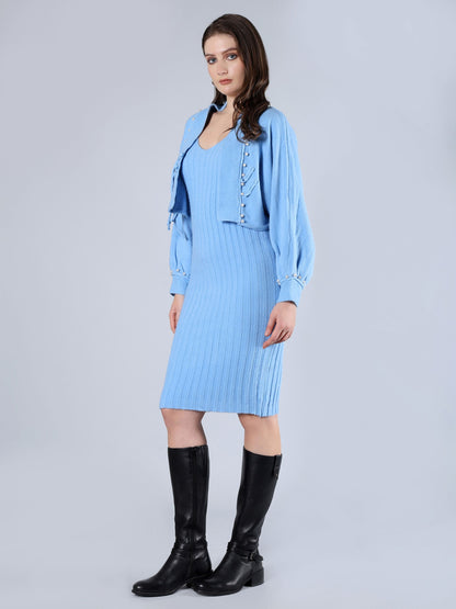 Knitted Two Piece Dress Set