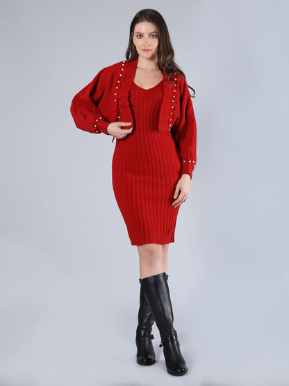 Knitted Two Piece Dress Set