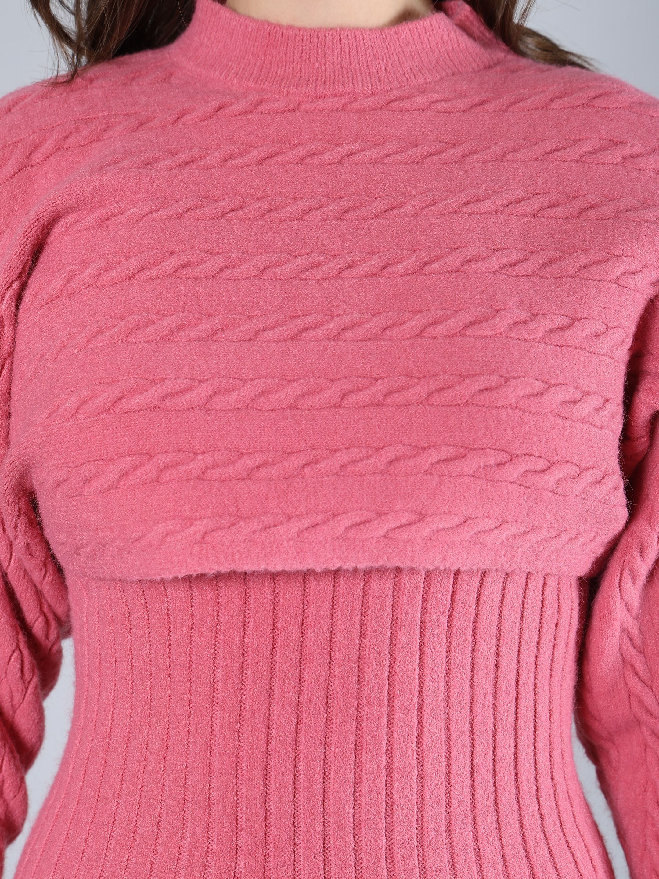 Knitted Two Piece Dress Set
