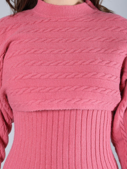 Knitted Two Piece Dress Set