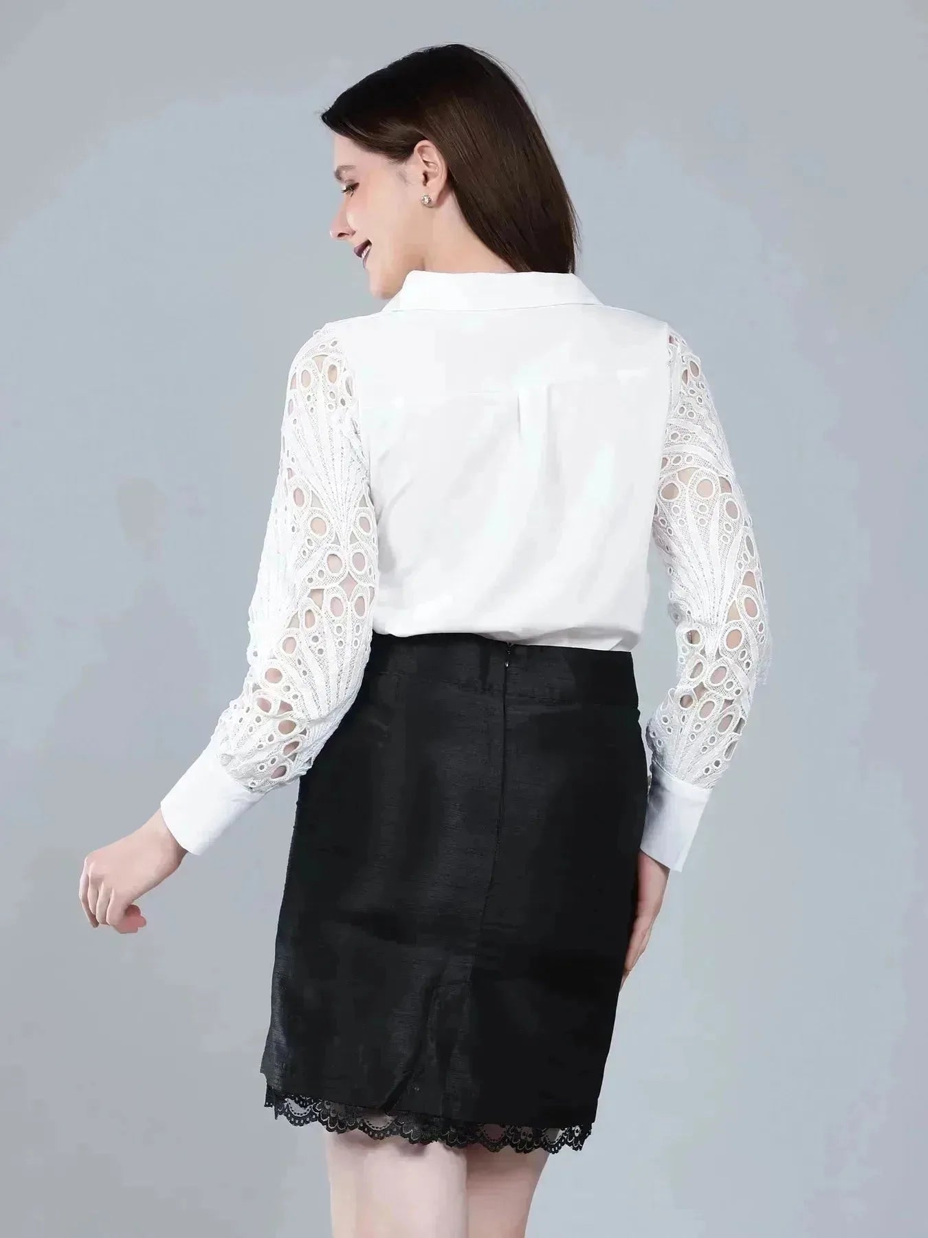 Lace Sleeves Shirt