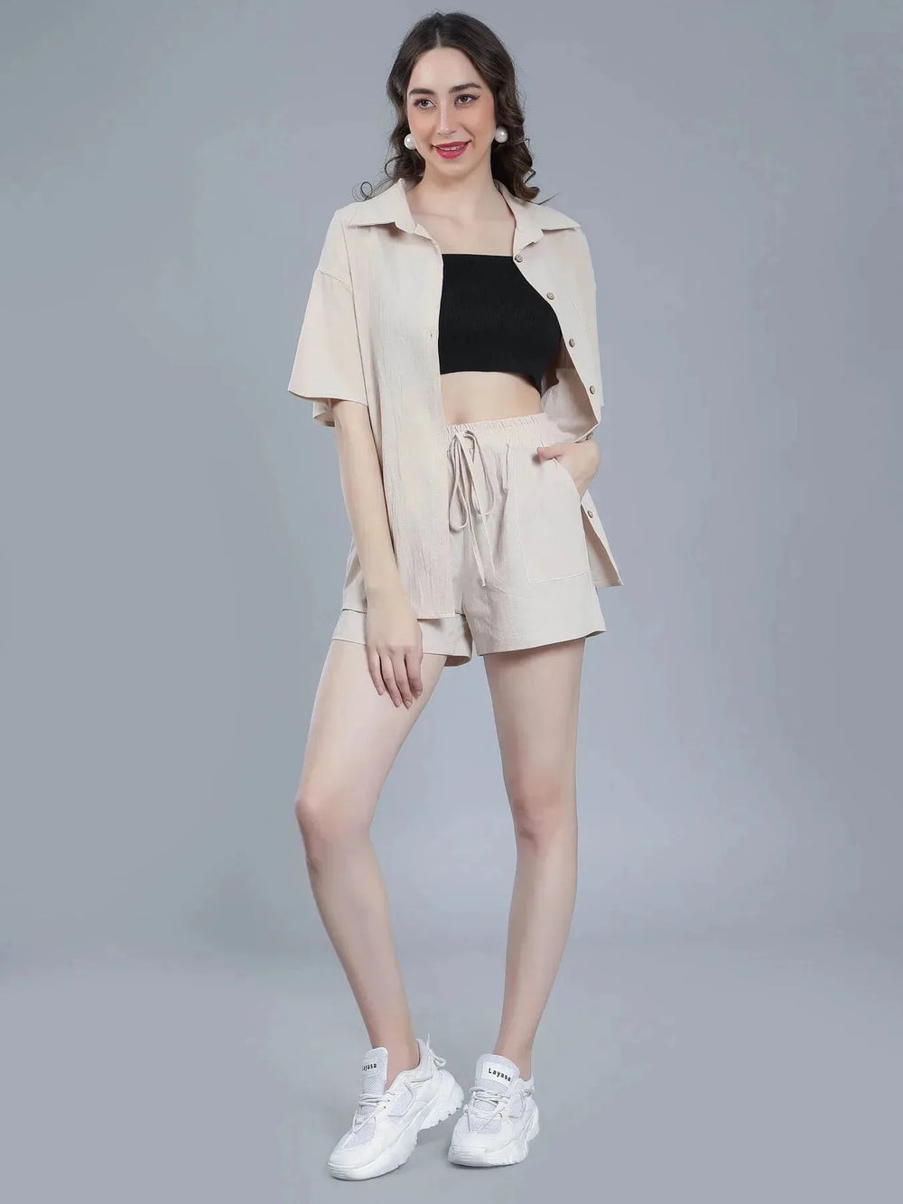 Shirt Shorts Two-Piece Casual Set
