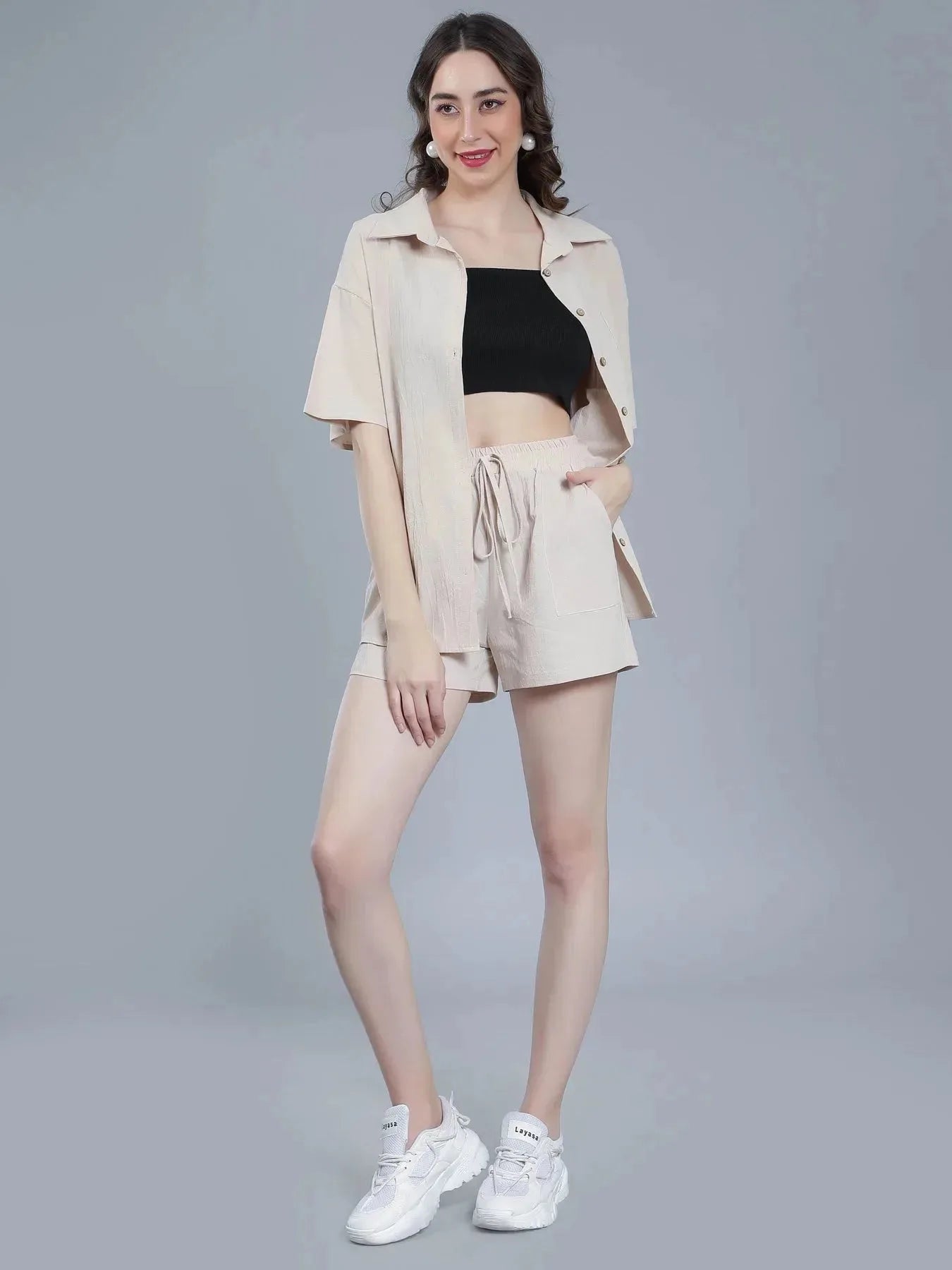 Shirt Shorts Two-Piece Casual Set