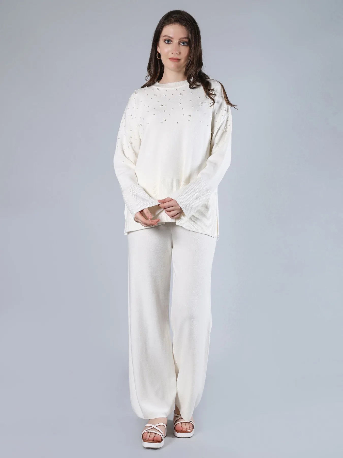 Pearl Detailed Two-Piece Set