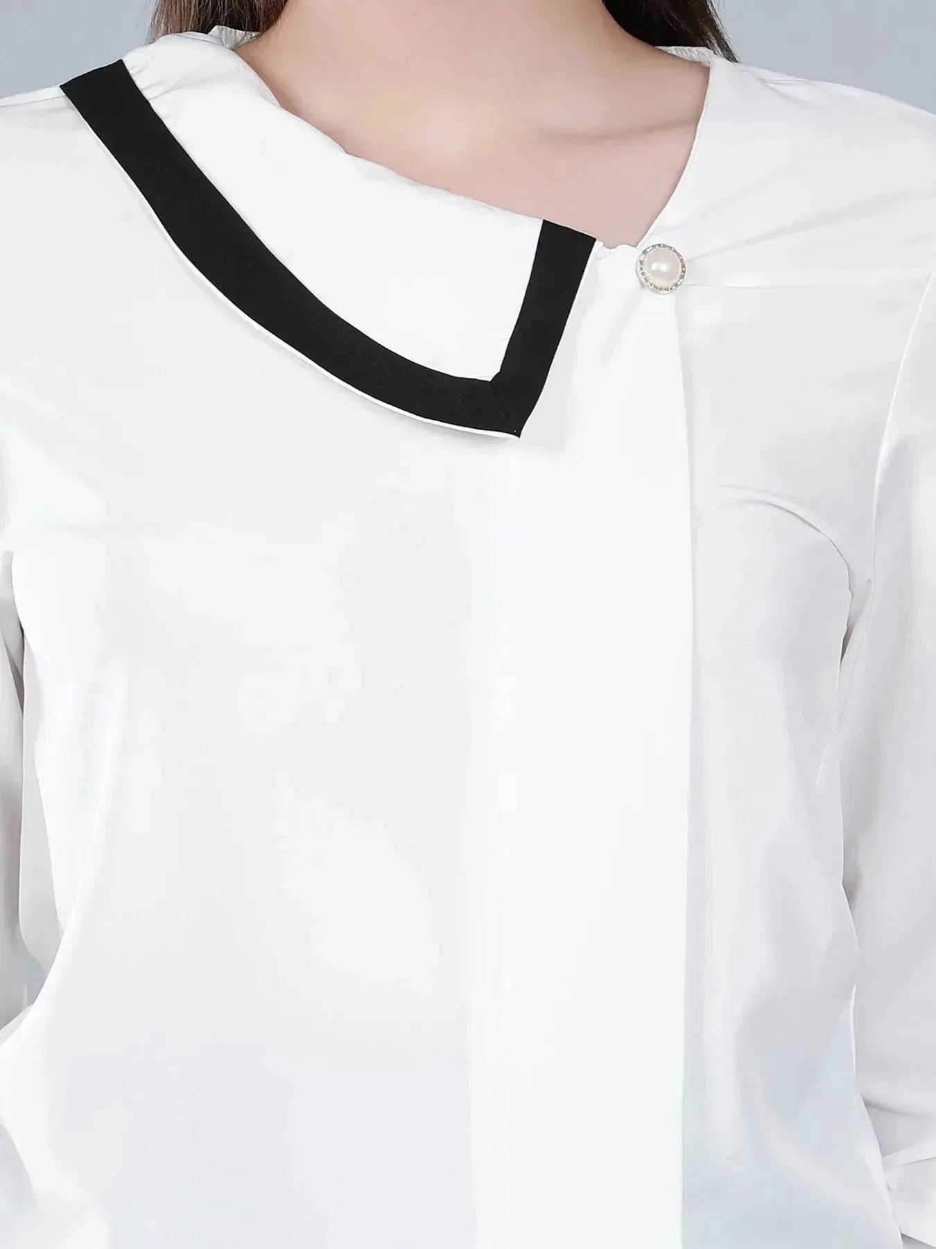 Asymmetrical Collar Blouse