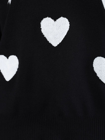 Heart Knitted Two Piece Set