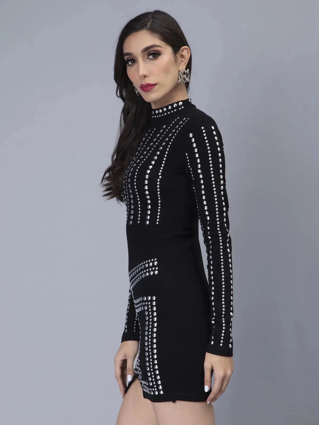 Metallic Studs Dress