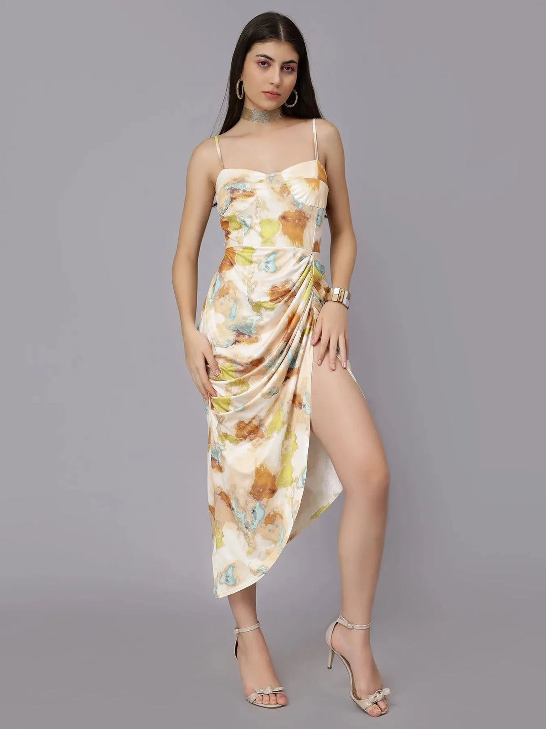 Sexy Marble Spaghetti Dress