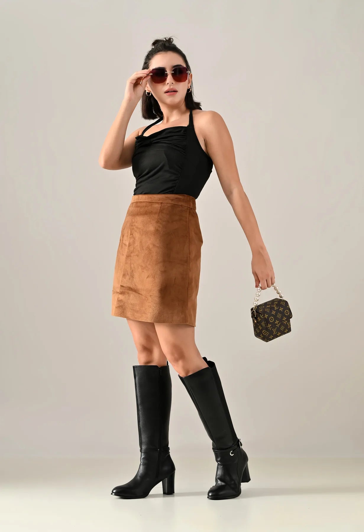 Salnor Suede Mini skirt