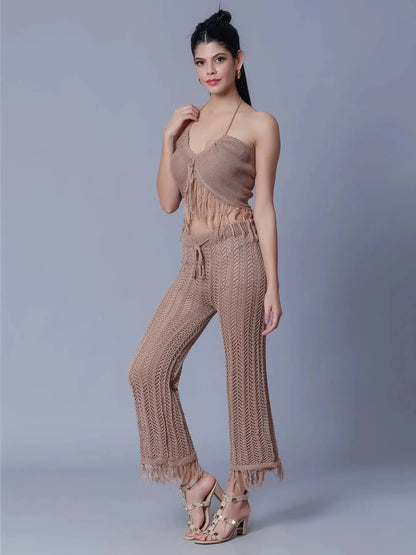 Sexy Crochet Two Piece Set