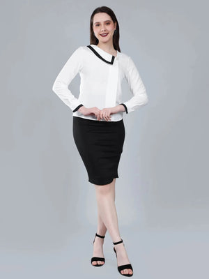 Asymmetrical Collar Blouse