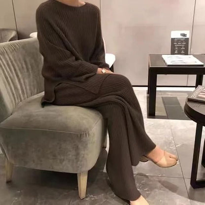 Warm Knitted Two Piece Set