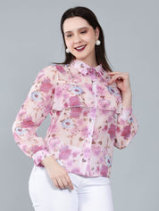 Ruffle Floral Shirt