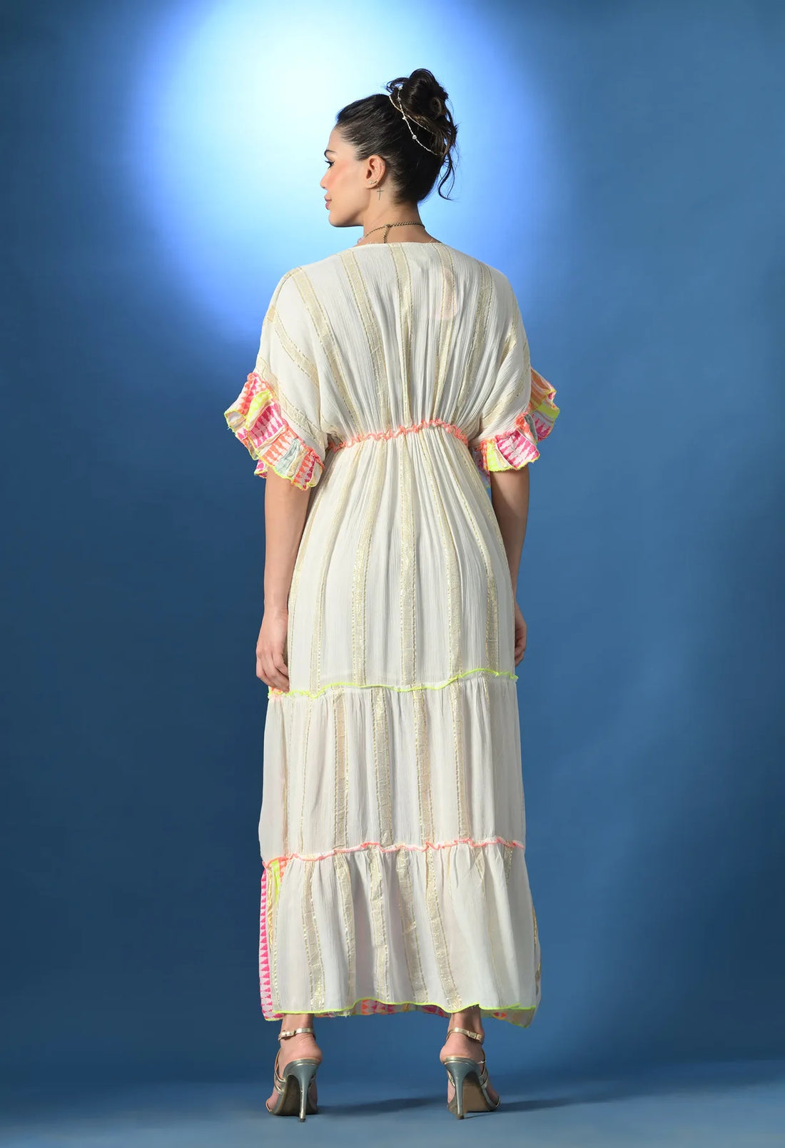 Neon Pink Bloom Maxi Dress