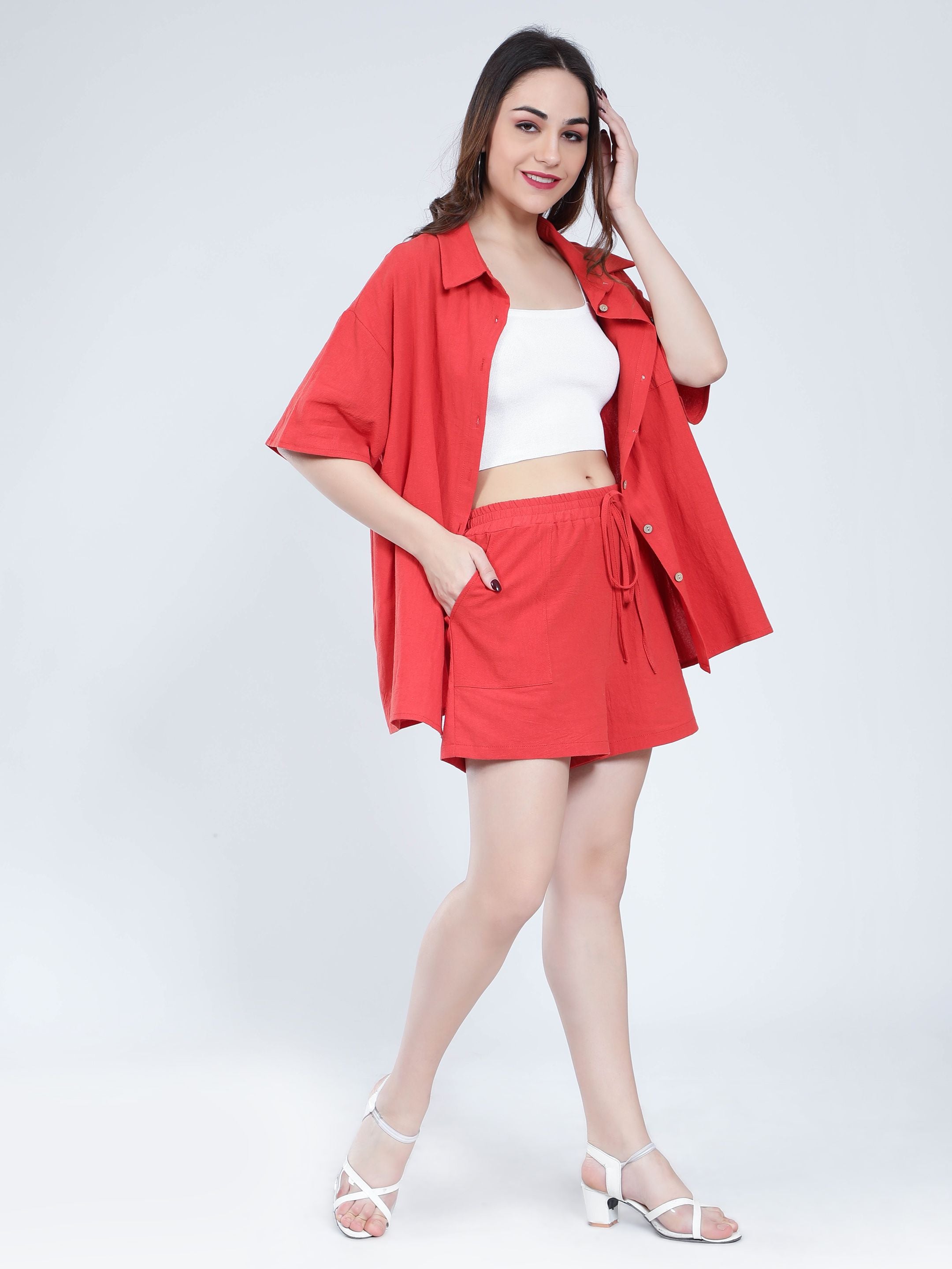 Shirt Shorts Two-Piece Casual Set