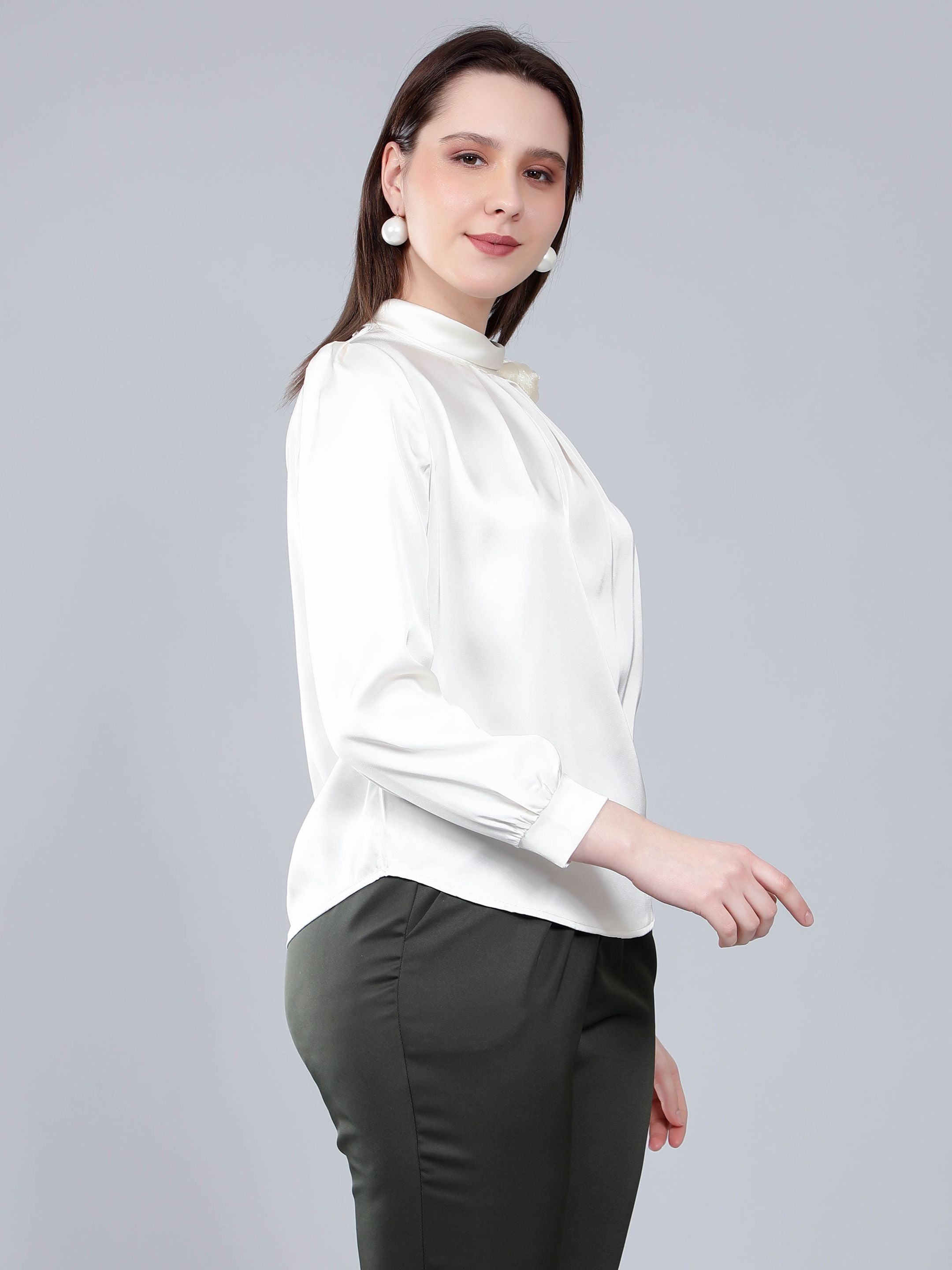 Mandarin Collar Blouse