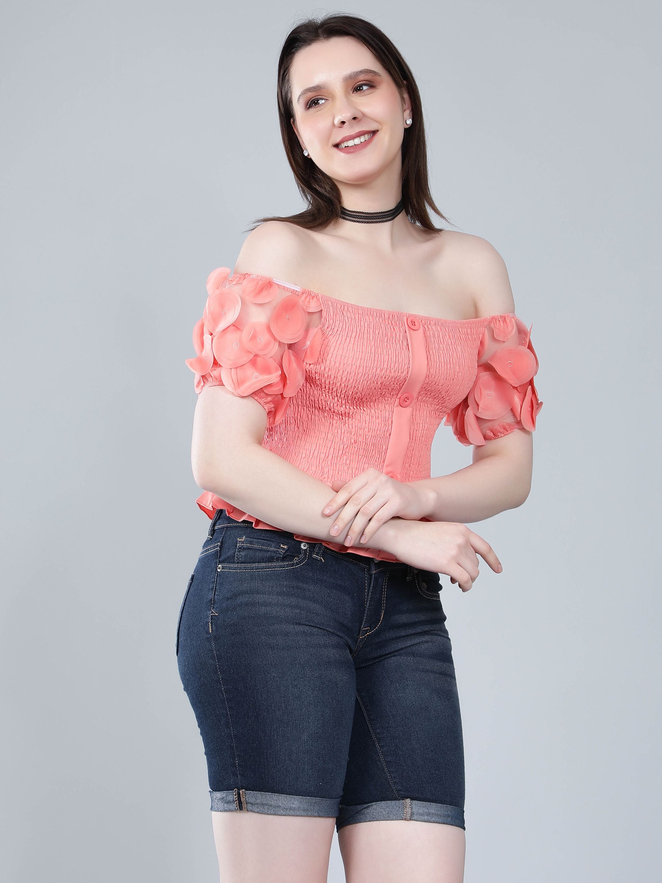 Puff Sleeve Bodycon Top