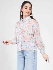 Ruffle Floral Shirt