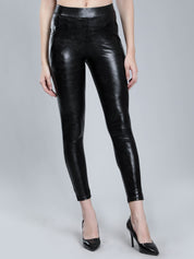 Leather Look Stretch Pants
