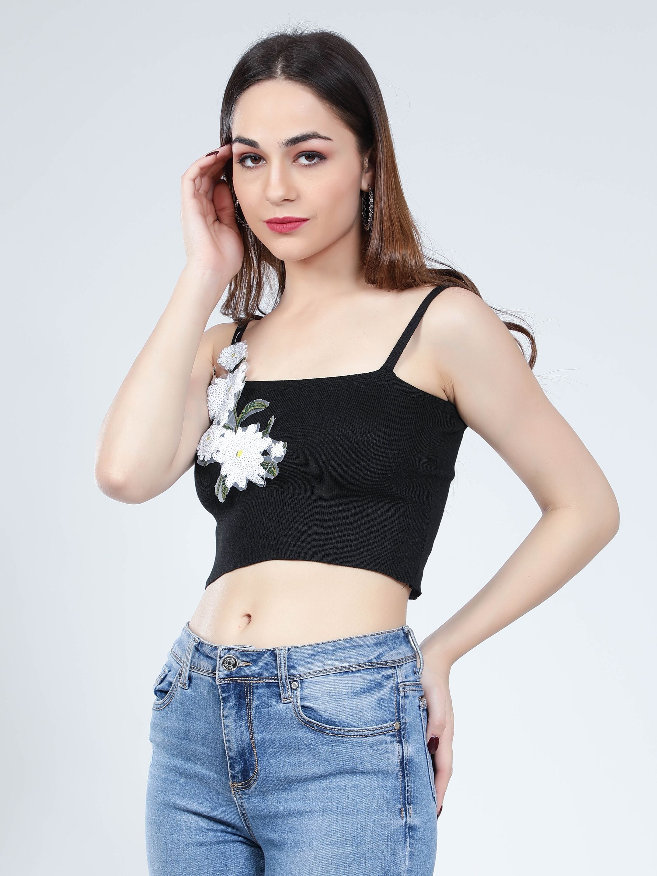 Floral Appliques Cami Top