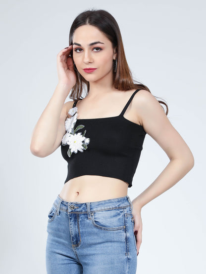 Floral Appliques Cami Top