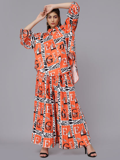 Tiger Print Oversized Two-Piece Set