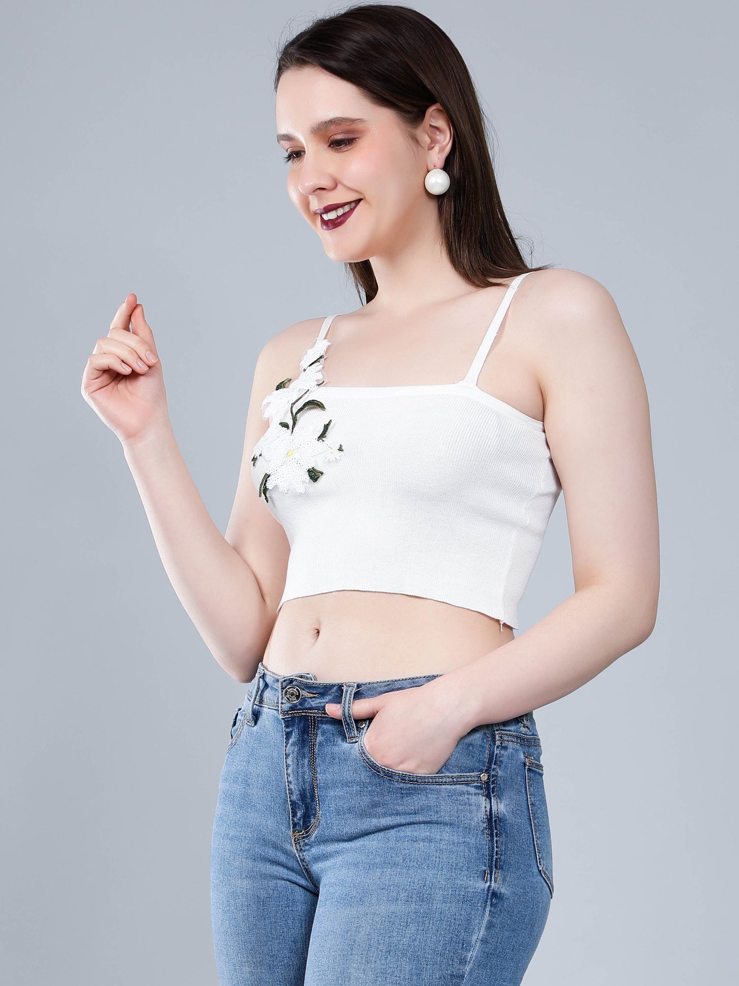 Floral Appliques Cami Top