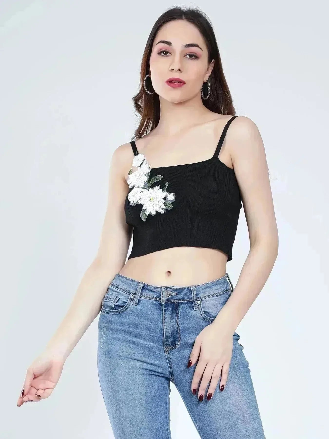Floral Appliques Cami Top