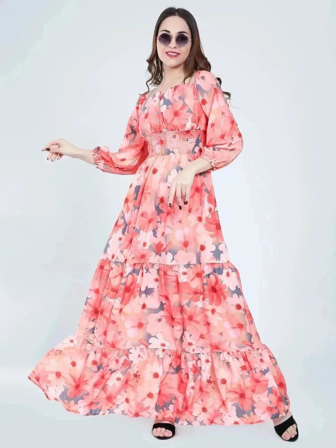 Floral Tier Maxi Dress